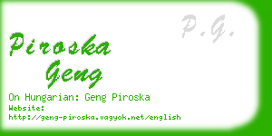 piroska geng business card